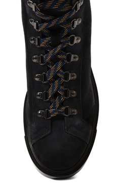 Мужские замшевые ботинки SANTONI темно-синего цвета, арт. MGSG18190NERBSR4U60 | Фото 6 (Мужское Кросс-КТ: Хайкеры-обувь, Ботинки-обувь; Материал внутренний: Натур альная кожа; Материал сплава: Проставлено; Материал утеплителя: Без утеплителя; Подошва: Массивная; Драгоценные камни: Проставлено; Материал внешний: Замша)