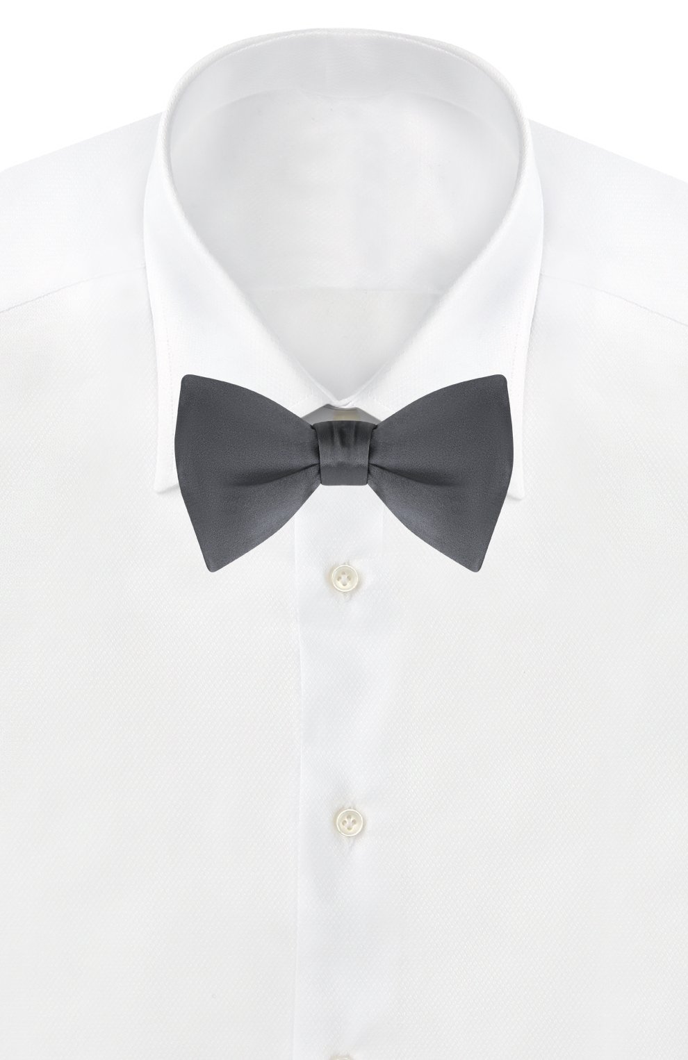 Мужской шелковый галстук-бабочка BRIONI темно-серого цвета, арт. 01S200/PZ411 | Фото 2 (Материал: Текстиль, Шелк; Региональные ограничения белый список (Axapta Mercury): RU)