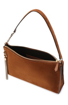 Женская сумка callie JIMMY CHOO коричневого цвета, арт. CALLIE MINI H0B0/SUE | Фото 4 (Сумки-технические: Сумки top-handle; Размер: medium; Материал: Натуральная кожа)