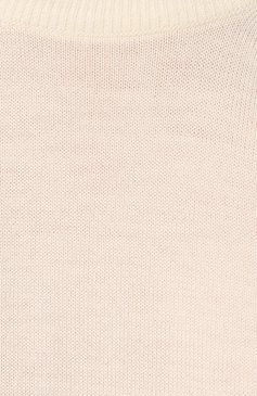 Женский шерстяной пуловер JIL SANDER белого цвета, арт. J04GP0001/J14532 | Фото 5 (Материал внешний: Шерсть; Рукава: Длинные; Длина (для топов): Стандартные; Женское Кросс-КТ: Пуловер-одежда; Стили: Кэжуэл)