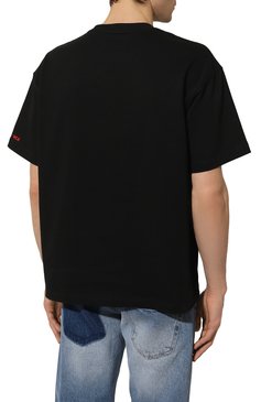 Мужская хлопковая футболка UNIQUE AS DUCK черного цвета, арт. TSHB1 | Фото 4 (Рукава: Короткие; Длина (для топов): Стандартные; Стили: Гранж; Принт: С принтом; Материал внешний: Хл�опок)