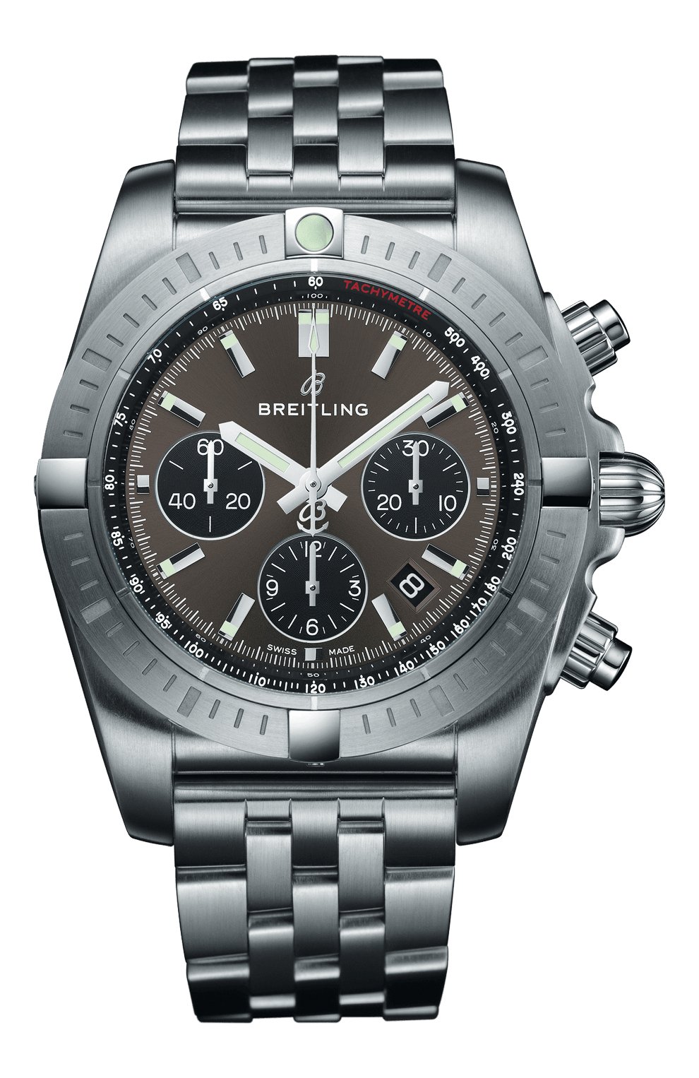 Мужские часы chronomat b01 chronograph 44 BREITLING бесцветного цвета, арт. AB0115101F1A1 | Фото 1 (Механизм: Автомат; Материал корпуса: Сталь; Цвет циферблата: Другое)