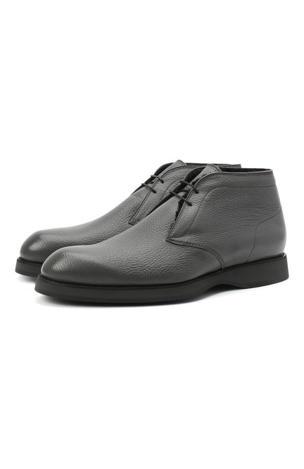 Мужские кожаные ботинки BRIONI серого цвета по цене 119500 руб., арт. QQC30L/09712 | Фото 1