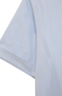 Детская хлопковая рубашка ALETTA голубого цвета, арт. AM220783C-37/4A-8A | Фото 3 (Рукава: Короткие; Материал внешний: Хлопок; Стили: Классический)