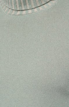 Мужской кашемировый свитер ANDREA CAMPAGNA светло-зе леного цвета, арт. 23115/15513 | Фото 5 (Материал внешний: Шерсть, Кашемир; Рукава: Длинные; Принт: Без принта; Длина (для топов): Стандартные; Материал сплава: Проставлено; Мужское Кросс-КТ: Свитер-одежда; Драгоценные камни: Проставлено; Стили: Кэжуэл)