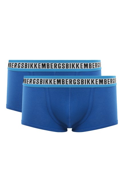 Мужские комплект из двух боксеров DIRK BIKKEMBERGS синего цвета, арт. BKK1UTR08BI | Фото 1 (Материал сплава: Проставлено; Материал внешний: Хлопок; Нос: Не проставлено)