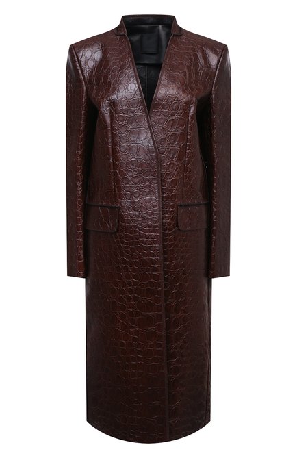 Женское кожаное пальто GIVENCHY темно-коричневого цвета по цене 780500 руб., арт. BWC08S6100 | Фото 1