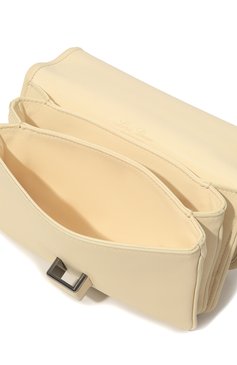 Женская сумка lock in LORO PIANA кремвого цвета, арт. FAI7676 | Фото 4 (Сумки-технические: Сумки через плечо; Материал: Натуральная кожа; Размер: mini; Статус проверки: Проверена категория)