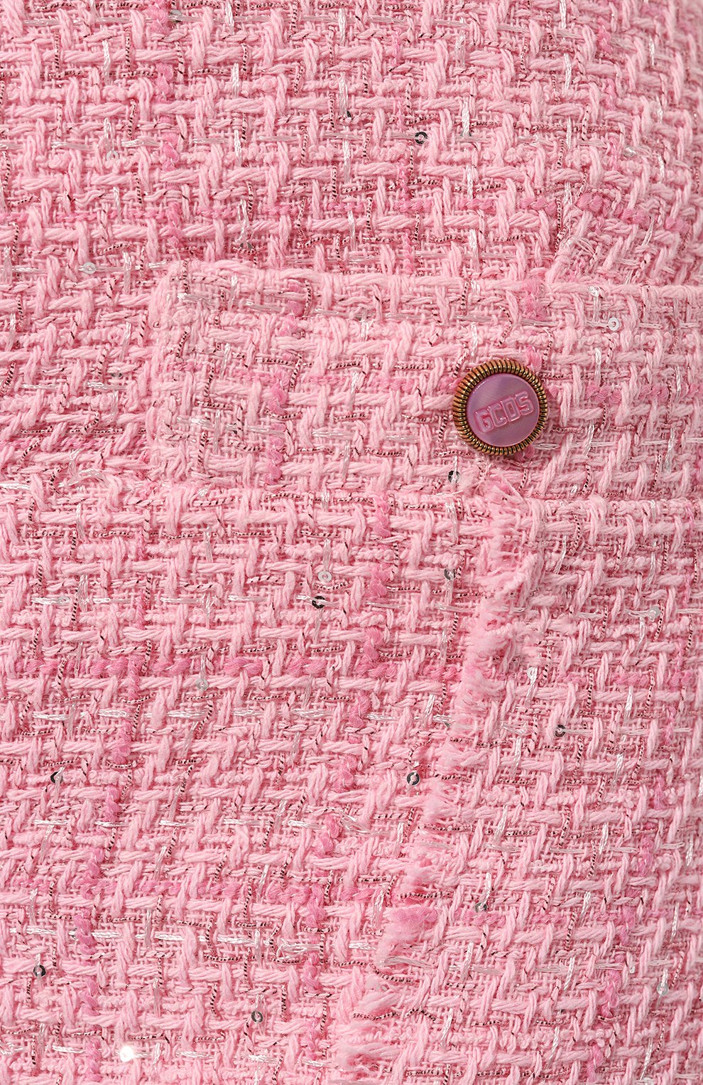 Женская юбка GCDS розового цвета, арт. FW23W650534 | Фото 5 (Длина Ж (юбки, платья, шорты): Мини; Материал внешний: Синтетический материал, Хлопок; Материал сплава: Проставлено; Драгоценные камни: Проставлено; Стили: Кэжуэл)
