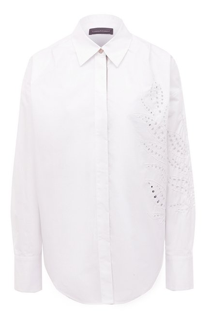 Женская хлопковая рубашка LORENA ANTONIAZZI белого цвета по цене 95950 руб., арт. E2358CA01G/4222R | Фото 1