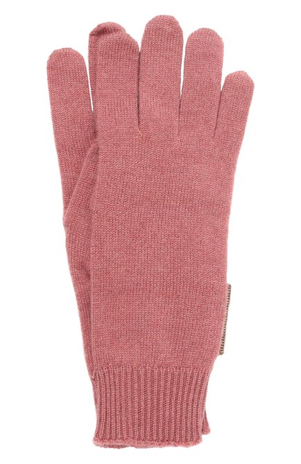 Детские кашемировые перчатки BRUNELLO CUCINELLI розового цвета, арт. B12M14589B | Фото 1 (Материал: Кашемир, Шерсть, Текстиль)