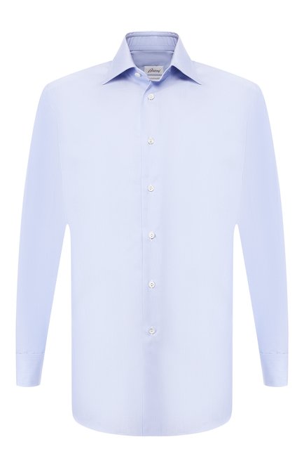 Мужская хлопковая сорочка BRIONI голубого цвета по цене 55400 руб., арт. RCLU16/0804L | Фото 1