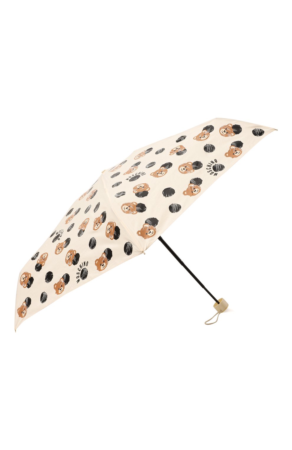 Женский складной зонт MOSCHINO кремвого цвета, арт. 8202-SUPERMINI | Фото 2 (Материал: Текстиль, Синтетический материал, Металл)