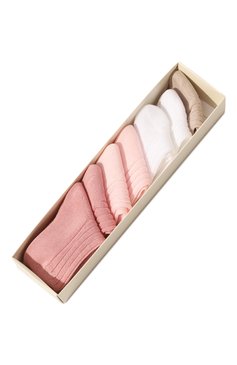 Детские комплект из семи пар носков STORY LORIS розового цвета, арт. 31059 | Фото 1 (Материал: Текстиль, Хлопок; Материал сплава: Проставлено; Нос: Не проставлено)