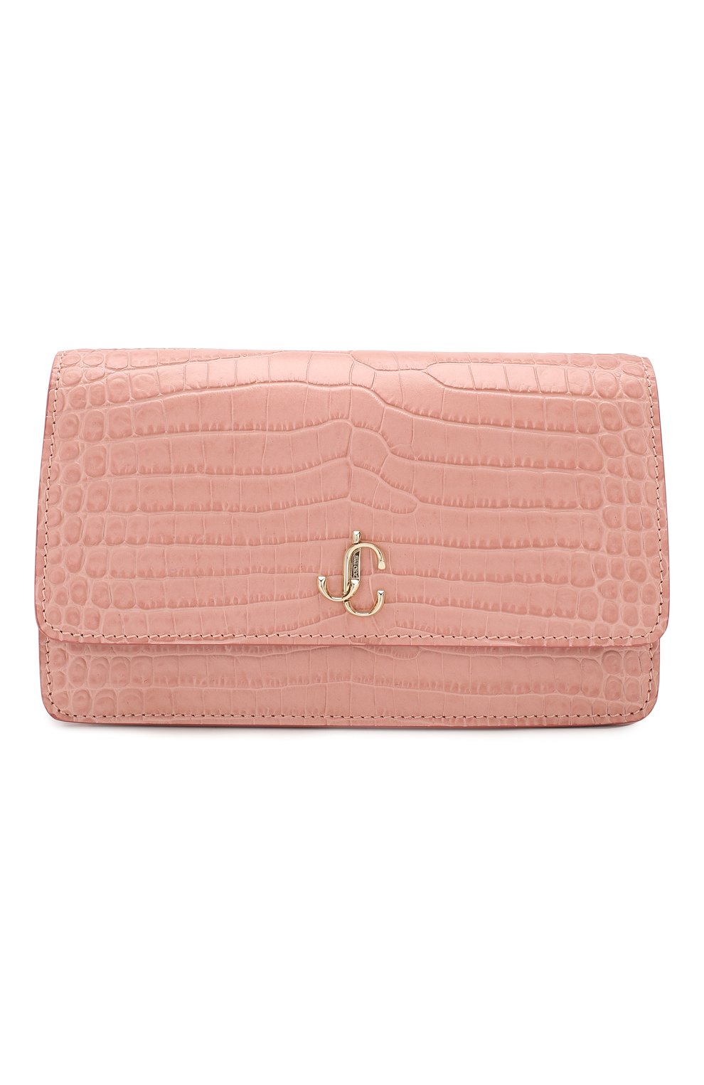 Женская поясная сумка varenne JIMMY CHOO светло-розового цвета, арт. VARENNE BELT BAG/CCJ | Фото 1 (Материал: Натуральная кожа; Стили: Классический; Размер: mini)