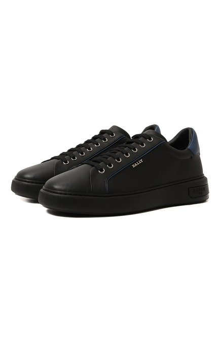 Мужские кожаные кеды BALLY черного цвета, арт. MSK03A/ST007 | Фото 1 (Подошва: Массивная; Материал внутренний: Натуральная кожа)