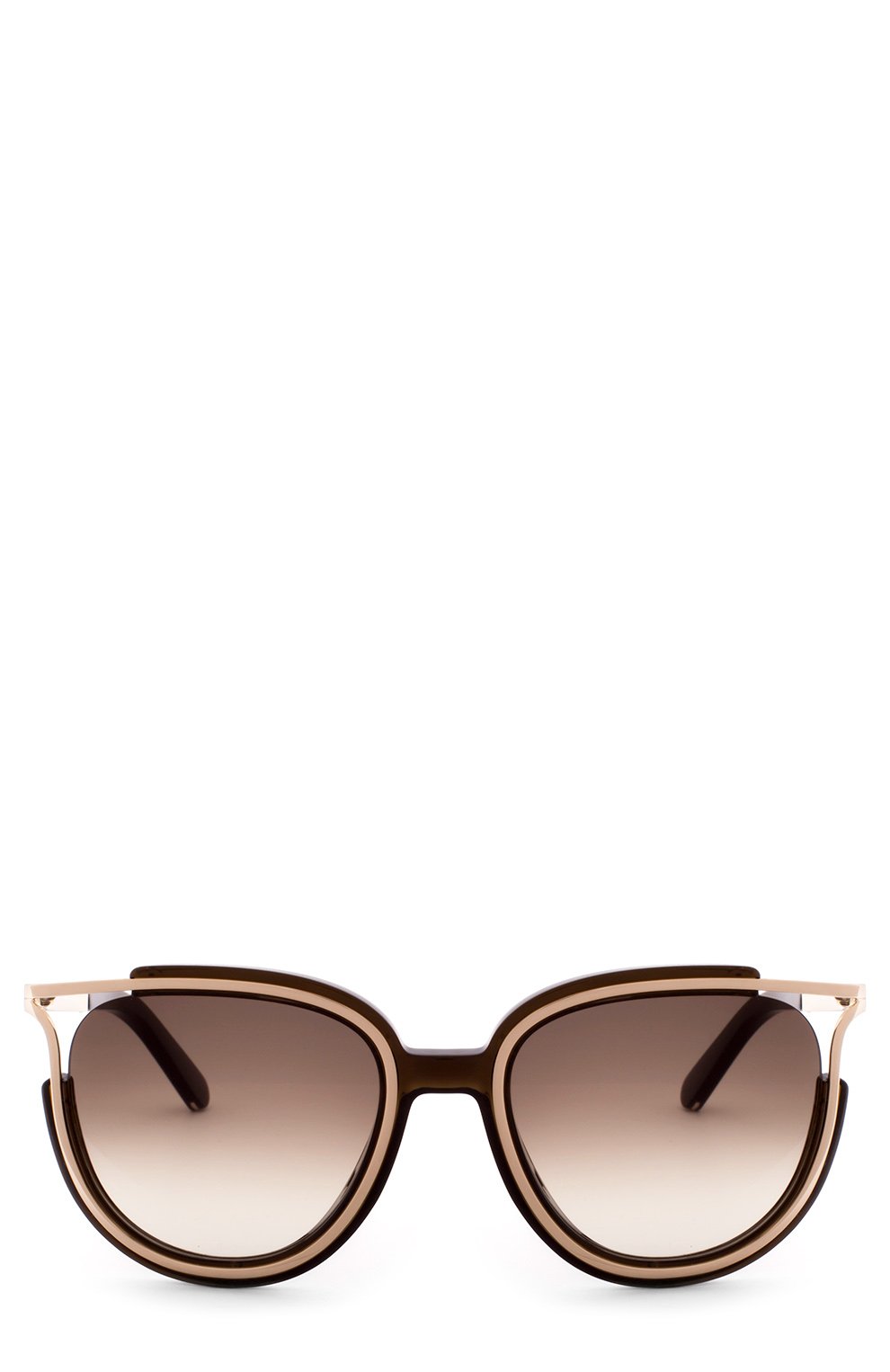 Женские солнцезащитные очки CHLOÉ коричневого цвета, арт. 688S-303 | Фото 1 (Тип очков: С/з)