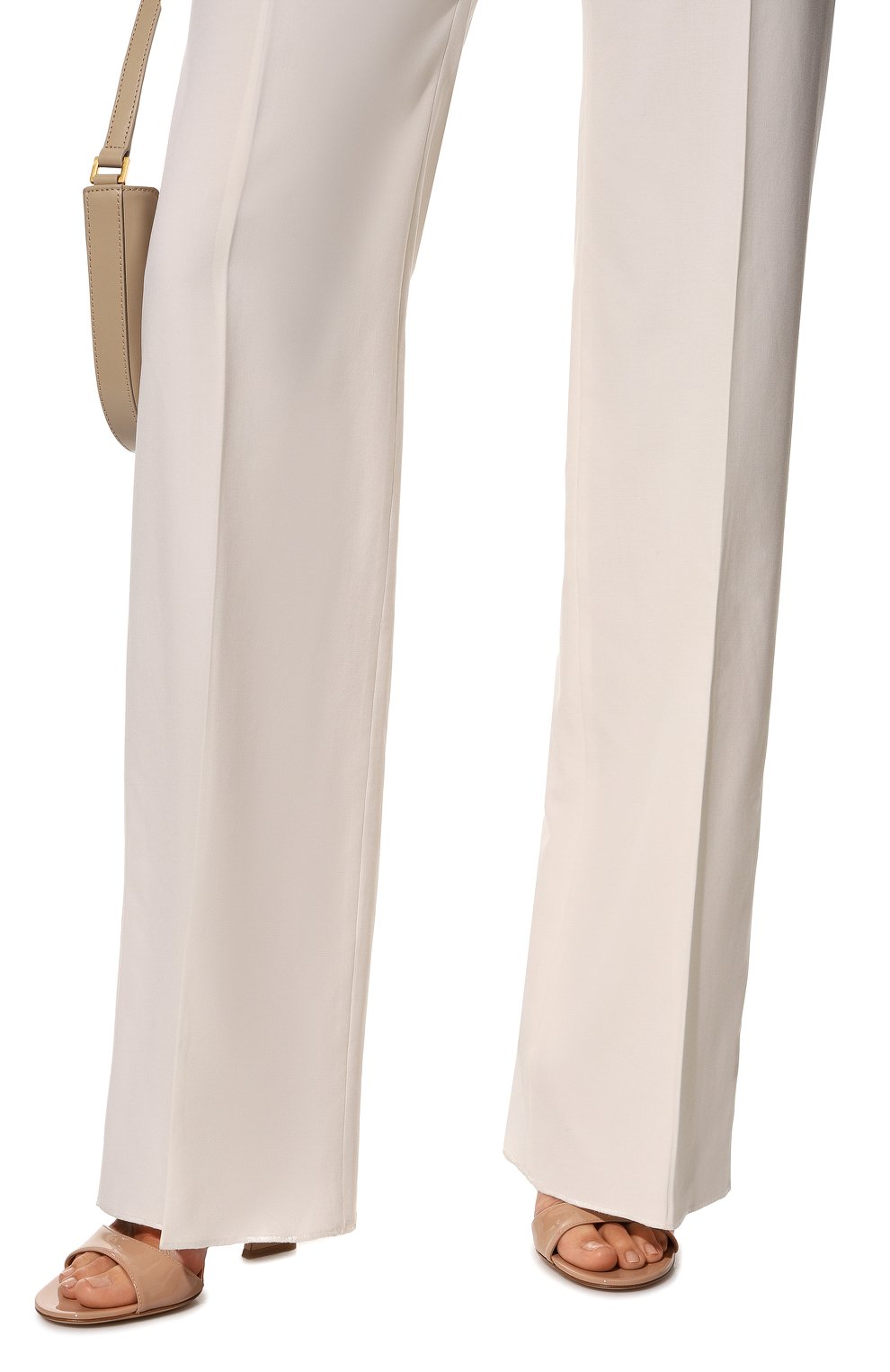 Женские кожаные босоножки aura GIANVITO ROSSI бежевого цвета, арт. G31826.15RIC.VERPEAH | Фото 3 (Каблук высота: Высокий; Материал внутренний: Натуральная кожа; Каблук тип: Устойчивый; Подошва: Плоская)