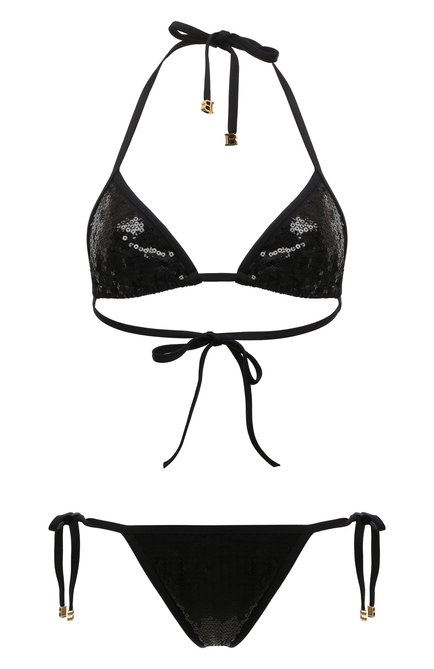 Женский раздельный купальник BALMAIN черного цвета по цене 99150 руб., арт. BKB901550 | Фото 1
