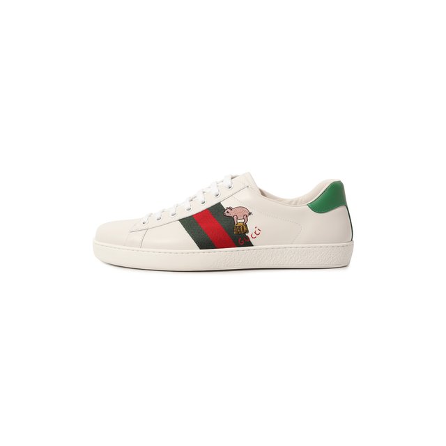 Кожаные кеды Ace Gucci  630611 1XG60 Фото 4