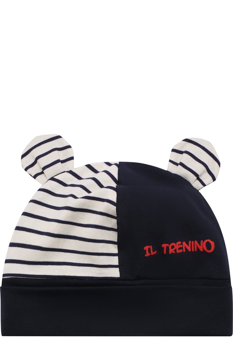 Хлопковая шапка с декором Il Trenino