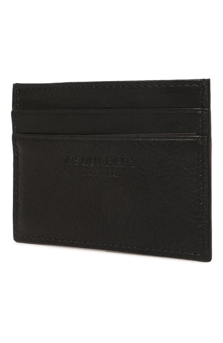 Мужской кожаный футляр для кредитных карт icon DSQUARED2 черного цвета, арт. CCM0005 12903205 | Фото 2 (Материал: Натуральная кожа)