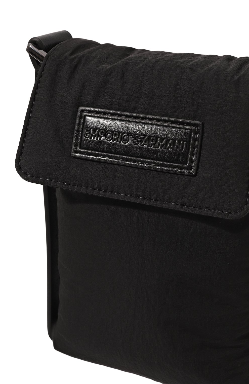 Мужская текстильная сумка EMPORIO ARMANI черного цвета, арт. Y4R452/Y701J | Фото 3 (Материал сплава: Проставлено; Размер: mini; Ремень/цепочка: На ремешке; Материал: Текстиль; Драгоценные камни: Проставлено)