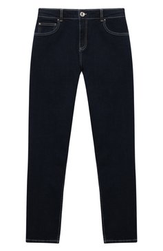 Детские джинсы ELEVENTY темно-синего цвета, арт. ET6P90 Z0798/12-16 | Фото 1 (Детали: Однотонный; Материал сплава: Проставлено; Нос: Не прост авлено; Материал внешний: Хлопок)