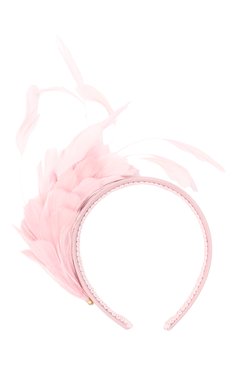 Детского ободок EIRENE розового цвета, арт. H202105 | Фото 1 (Материал: Текстиль, Синтетический материал)