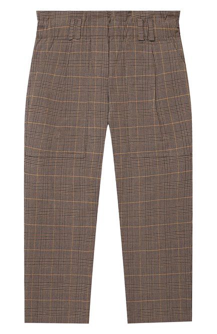 Детские хлопковые брюки BRUNELLO CUCINELLI коричневого цвета по цене 41450 руб., арт. BA187P019A | Фото 1