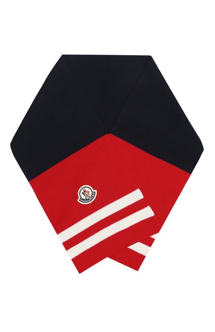 Детский шерстяной шарф MONCLER красного цвета, арт. F2-954-9Z719-20-A9470 | Фото 1 (Материал: Шерсть, Текстиль; Региональные ограничения белый список (Axapta Mercury): RU)