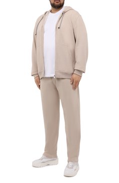 Мужской кашемировый кардиган BRUNELLO CUCINELLI бежевого цвета, арт. MTU069069W | Фото 2 (Big sizes: Big Sizes; Мужское Кросс-КТ: Кардиган-одежда; Материал внешний: Шерсть, Кашемир; Рукава: Длинные; Длина (для топов): Удлиненные; Региональные ограничения белый список (Axapta Mercury): RU; Стили: Кэжуэл)