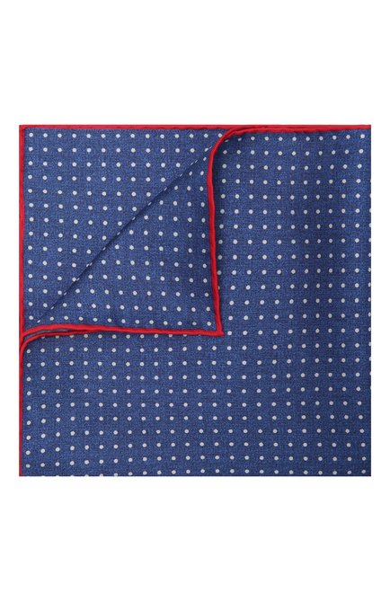 Мужской шелковый платок KITON синего цвета, арт. UP0CHCX07T03 | Фото 1 (Материал: Текстиль, Шелк; Региональные ограничения белый список (Axapta Mercury): RU)