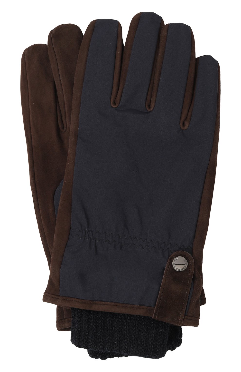 Мужские замшевые перчатки PAUL&SHARK темно-синего цвета, арт. 12317205 | Фото 1 (Материал: Натуральная кожа; Материал сплава: Проставлено; Нос: Не проставлено; Мужское Кросс-КТ: Кожа и замша)
