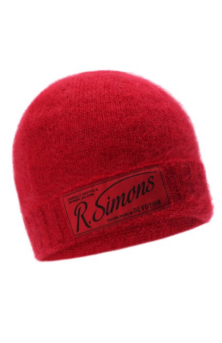 Женская шапка RAF SIMONS красного цвета, арт. 212-846-50001 | Фото 1 (Материал: Шерсть, Текстиль; Региональные ограничения белый список (Axapta Mercury): RU)