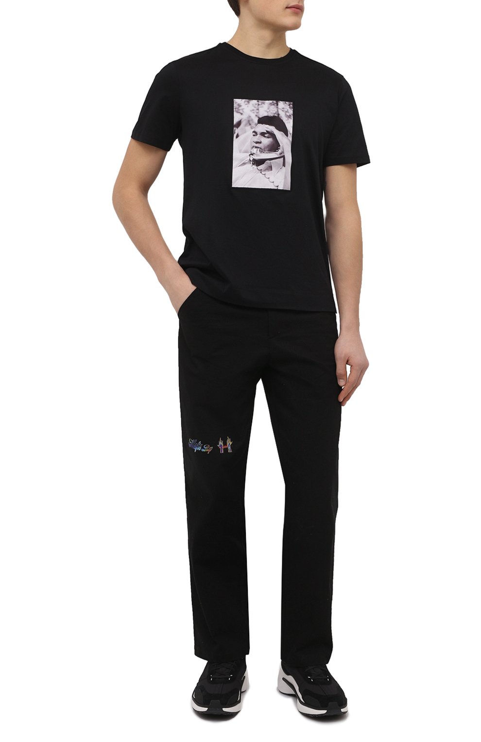 Мужская хлопковая футболка LIMITATO черного цвета, арт. BUSY/T-SHIRT | Фото 2 (Рукава: Короткие; Длина (для топов): Стандартные; Стили: Гранж; Принт: С принтом; Материал внешний: Хлопок)