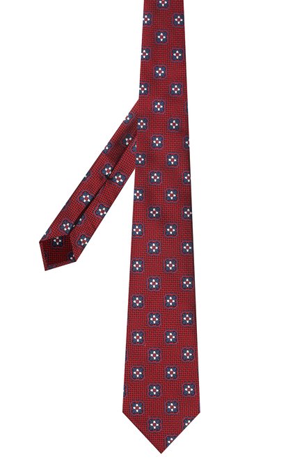 Мужской шелковый галстук ERMENEGILDO ZEGNA бордового цвета, арт. Z9D12/18B | Фото 2 (Материал: Шелк, Текстиль; Принт: С принтом)