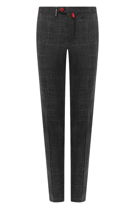 Мужские брюки из шерсти и вискозы KITON темно-серого цвета по цене 131000 руб., арт. UFPP79K01T39 | Фото 1