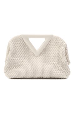 Женская сумка point small BOTTEGA VENETA молочного цвета, арт. 661986/V0TB1 | Фото 1 (Сумки-технические: Сумки через плечо, Сумки top-handle; Материал: Натуральная кожа; Региональные ограничения белый список (Axapta Mercury): RU; Ремень/цепочка: На ремешке; Размер: small)