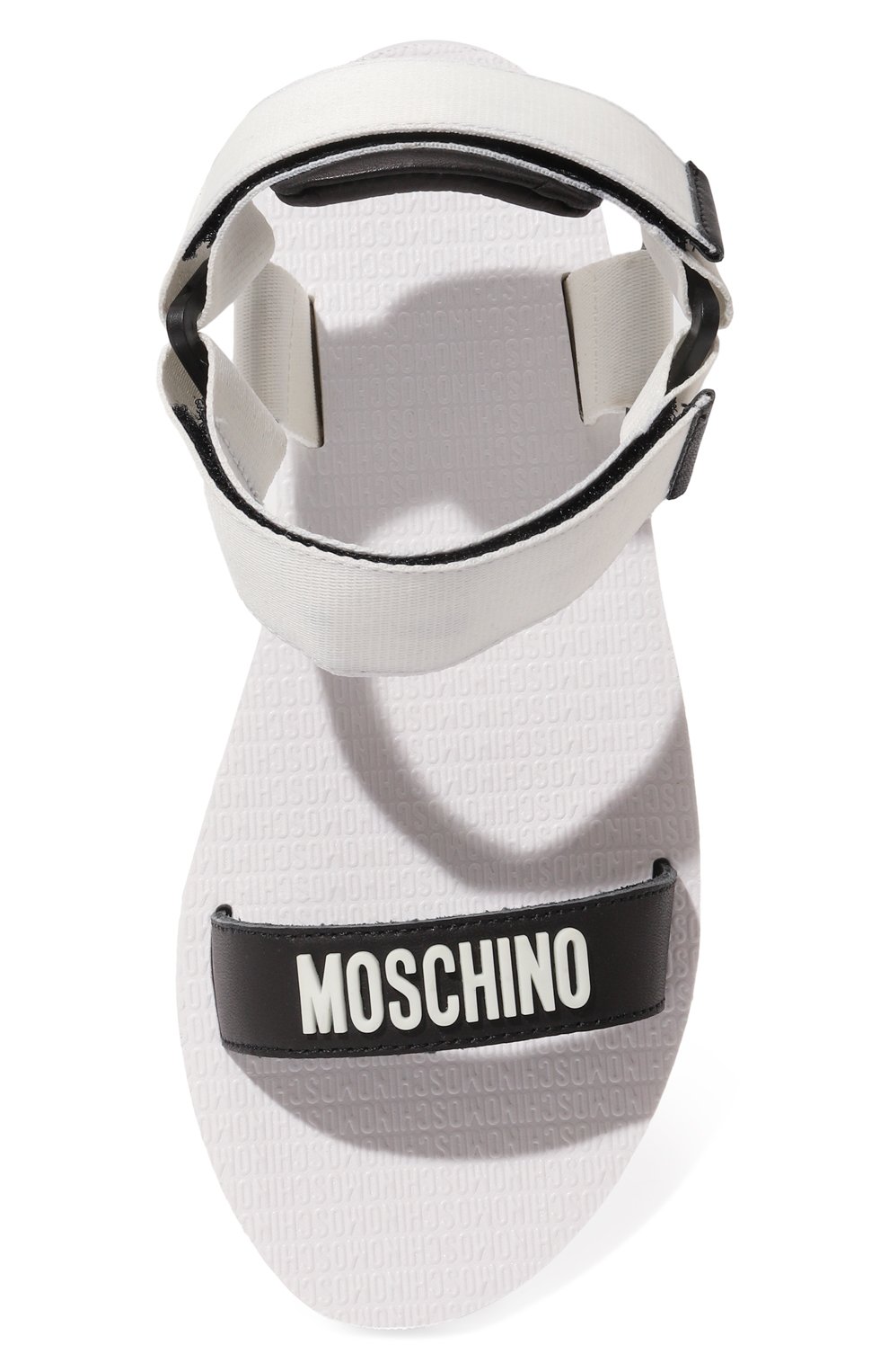 Комбинированные сандалии Moschino MA16658I1G/MV1, цвет чёрно-белый, размер 41 MA16658I1G/MV1 - фото 5