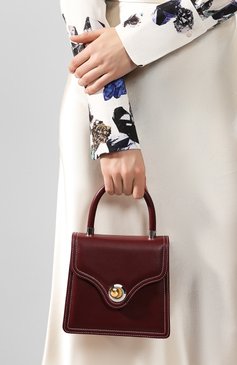 Женская сумка lady RATIO ET MOTUS бордового цвета, арт. REM19FWLB0X-S/G | Фото 2 (Сумки-технические: Сумки top-handle; Материал: Натуральная кожа; Размер: mini)