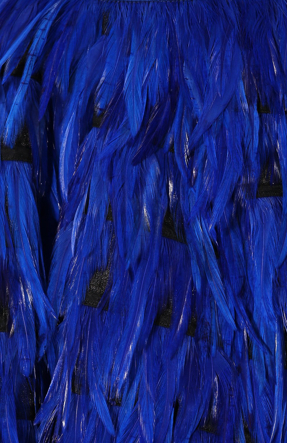 Женский пояс с отделкой перьями DRIES VAN NOTEN синего цвета, арт. 191-10884-7298 | Фото 5 (Материал: Текстиль, Вискоза; Кросс-КТ: Широкие; Статус проверки: Проверено, Проверена категория)