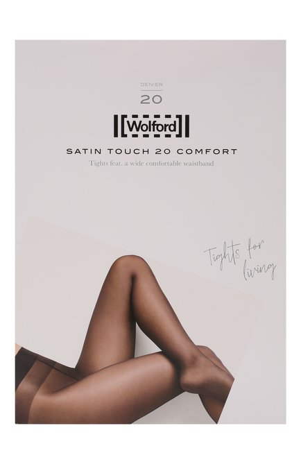 Женские колготки satin touch 20 WOLFORD серого цвета, арт. 14776 | Фото 1 (Материал внешний: Синтетический материал)