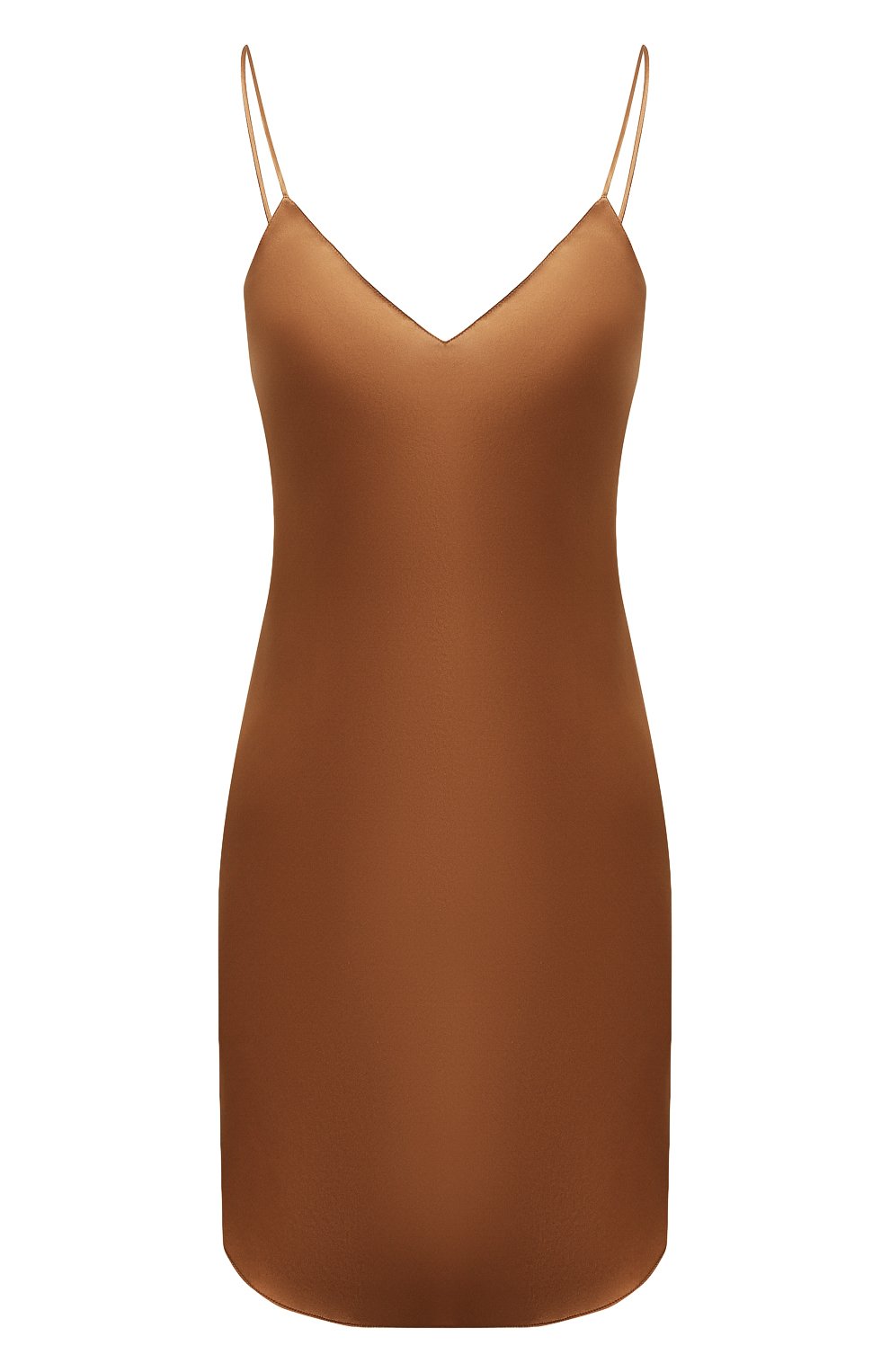 Женская шелковая сорочка LUNA DI SETA бронзового цвета, арт. VLST08008 | Фото 1 (Материал внешний: Шелк)