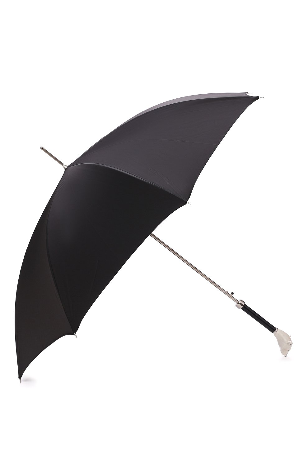 Мужской зонт-трость PASOTTI OMBRELLI черного цвета, арт. 478/RAS0 0XF0RD/18/K71 | Фото 2 (Материал: Текстиль, Синтетический материал, Металл)