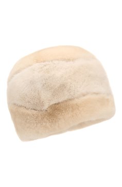 Женская шапка из меха норки FURLAND бежевого цвета, арт. 0168700110139300344 | Фото 1 (Материал: Натуральный мех)