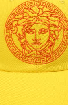 Мужской хлопковая бейсболка VERSACE жел того цвета, арт. ICAP004/1F01262 | Фото 3 (Материал: Текстиль, Хлопок; Материал сплава: Проставлено; Нос: Не проставлено)