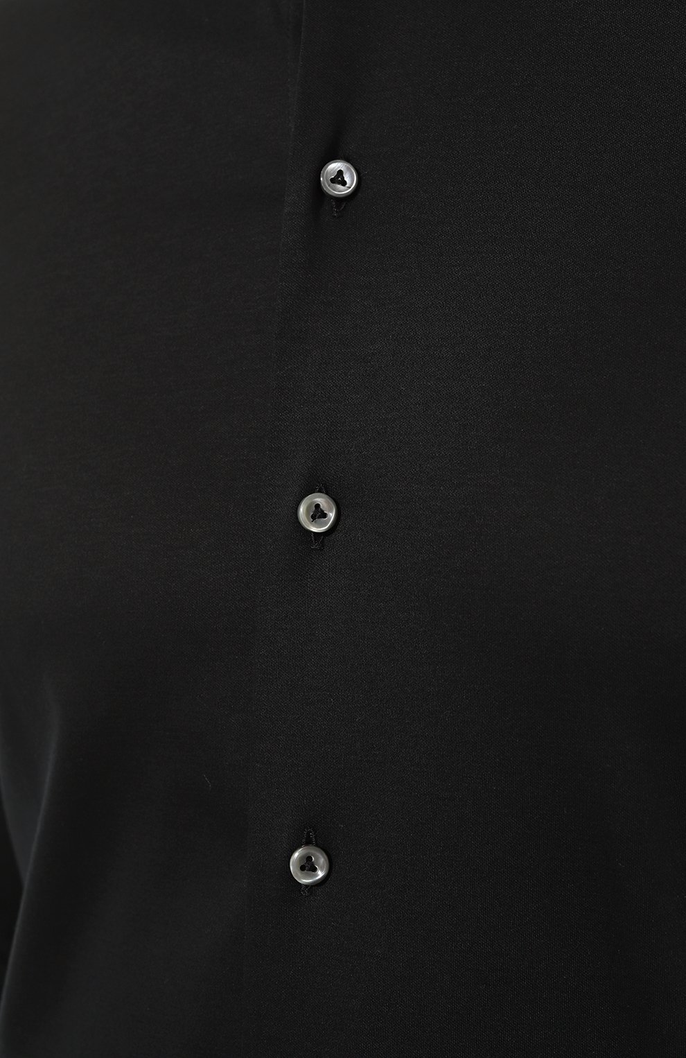 Мужская хлопковая рубашка VAN LAACK черного цвета, арт. PER-LSF/180031 | Фото 5 (Манжеты: На пуговицах; Рукава: Длинные; Воротник: Акула; Случай: Повседневный; Длина (для топов): Стандартные; Рубашки М: Slim Fit; Материал сплава: Проставлено; Материал внешний: Хлопок; Принт: Однотонные; Драгоценные камни: Проставлено; Стили: Кэжуэл)