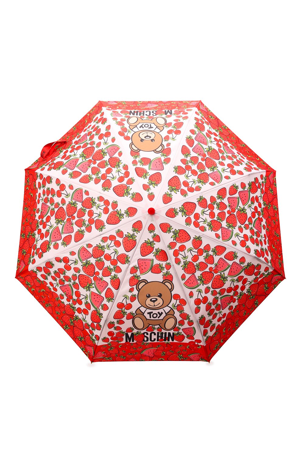 Женский складной зонт MOSCHINO красного цвета, арт. 8049-0PENCL0SE | Фото 1 (Материал: Текстиль, Синтетический материал, Металл; Региональные ограничения белый список (Axapta Mercury): RU)