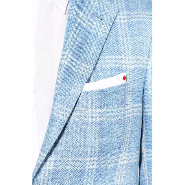 Пиджак из смеси кашемира и шелка Kiton UG81K06S21 Фото 5